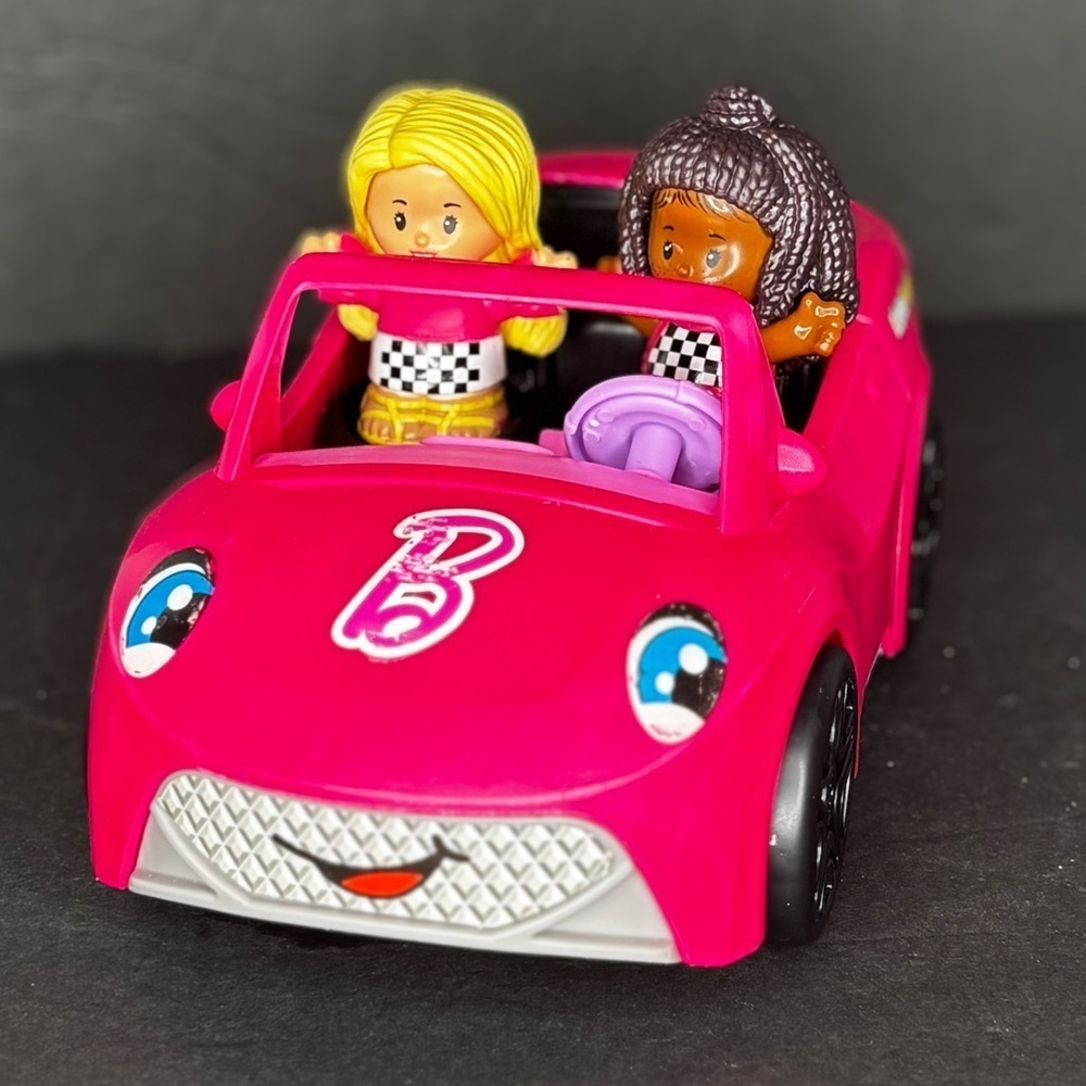 Fisher Price Little People BARBIE Talking CAR Tested And Working & 3 Figures